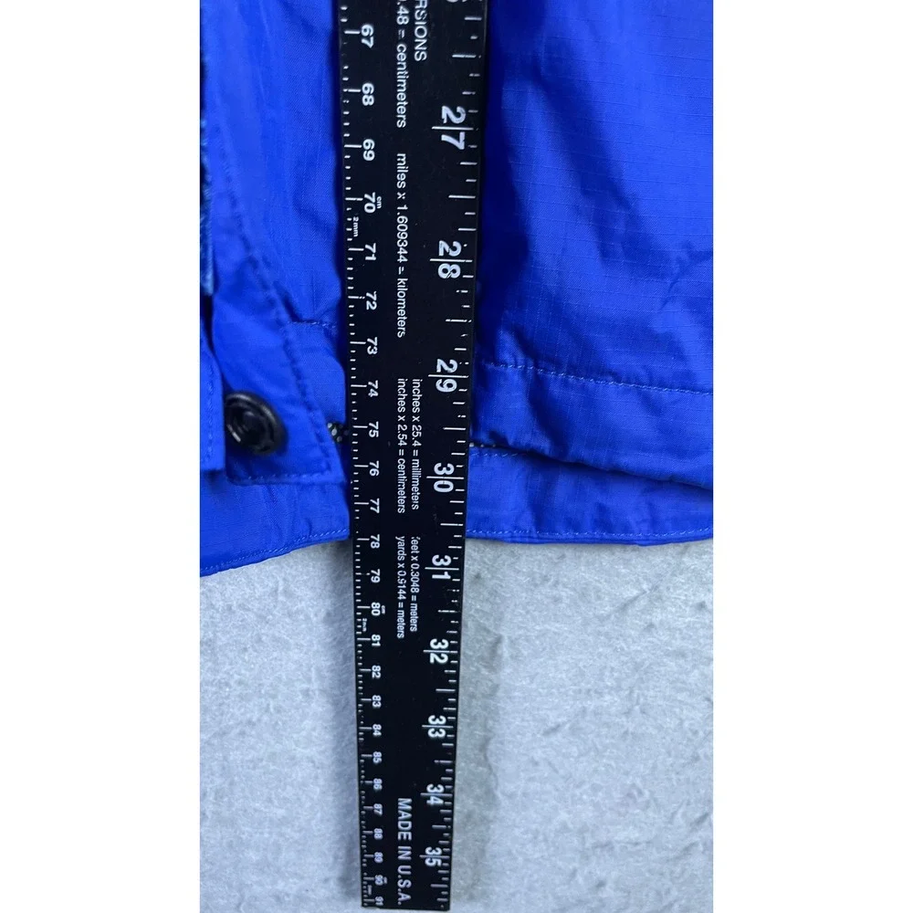 The North Face Rain Jacket Mens L Blue Good HyVent Hooded Waterproof Shell